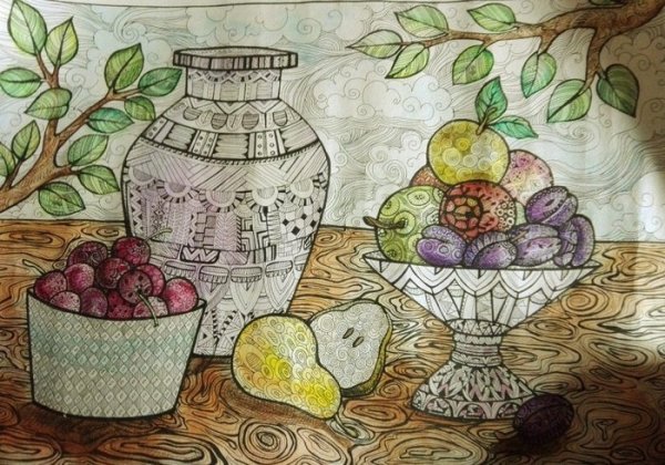 Натюрморт ручкой синей