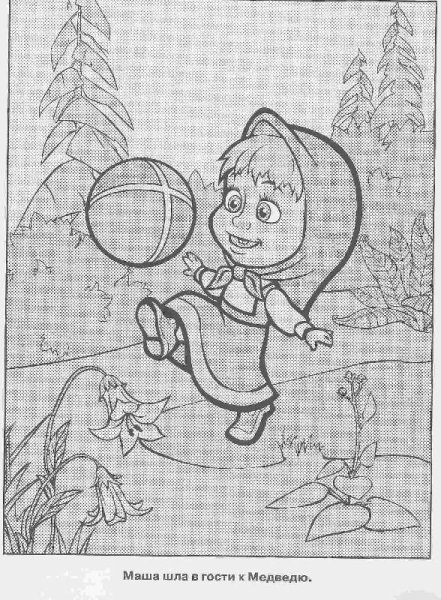 Рисование Маша и медведь