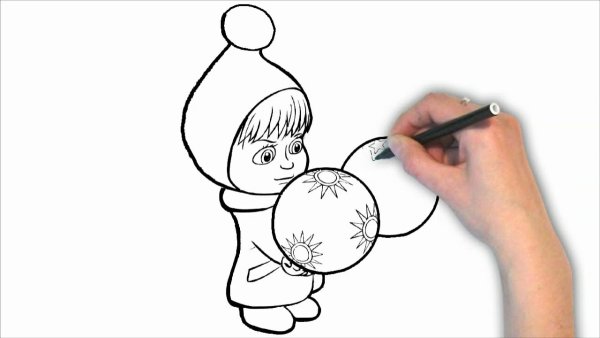 Маша рисунок карандашом