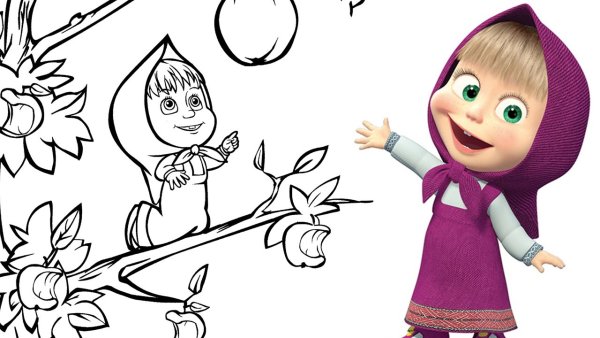 Маша и медведь рисунок