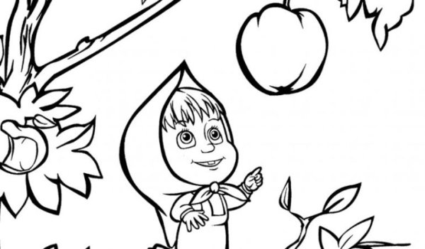 Рисование Маша и медведь