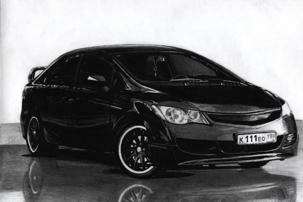 Honda Civic 4d рисунок