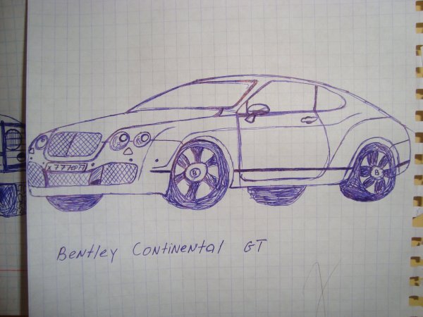 Рисунок автомобиля ручкой