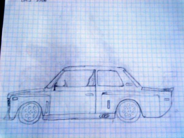 Рисунки машин ручкой