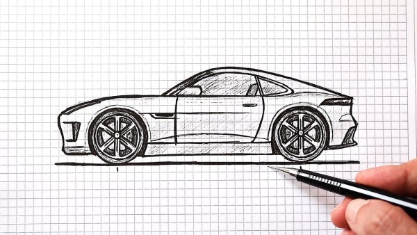 ВАЗ 2106 рисунок спереди по клеточкам