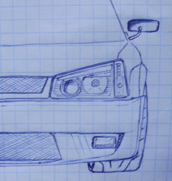 Рисование по клеточкам машины