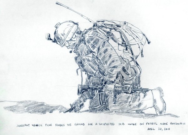 Рисунок ручкой спецназ