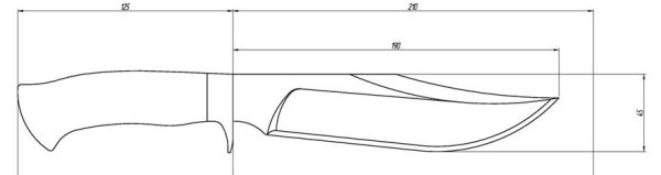 Ларедо Боуи нож чертеж