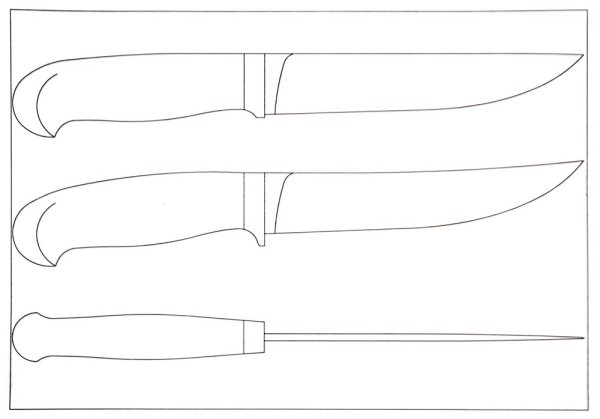 Засапожный нож чертеж