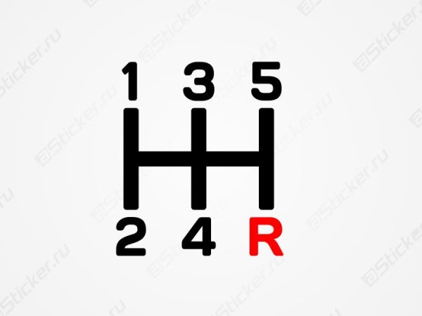 Наклейка коробка передач