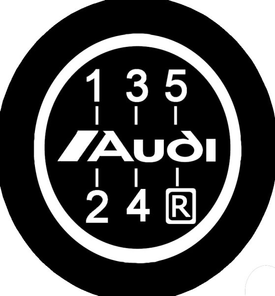 Наклейка на ручку КПП Ауди 80 б3