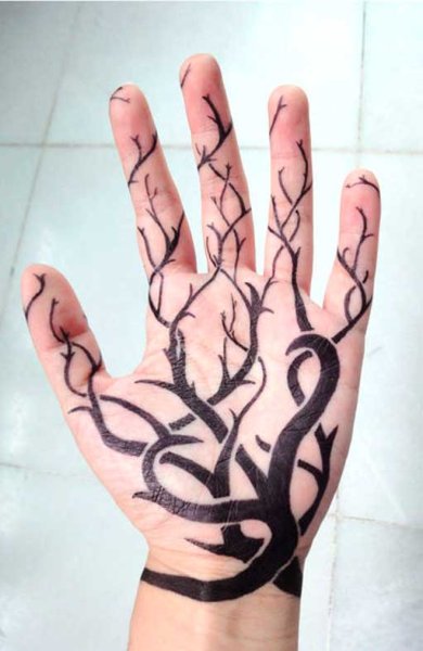 Нарисовать руку с сердечком