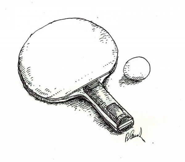Нарисовать ракетку для настольного тенниса