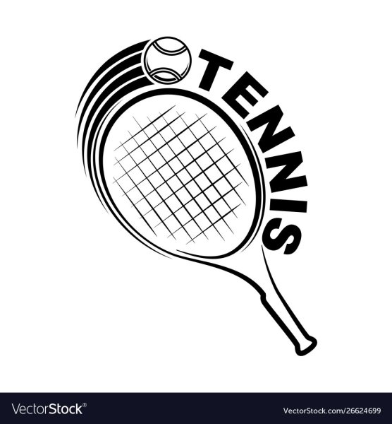 Теннисная ракетка силуэт