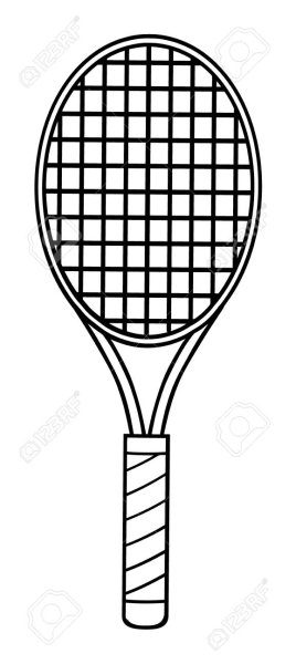 Теннисная ракетка контур