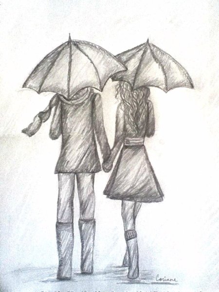 Скетч под дождем