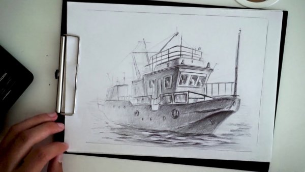 Корабль ручкой