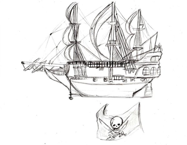 Корабль в графике