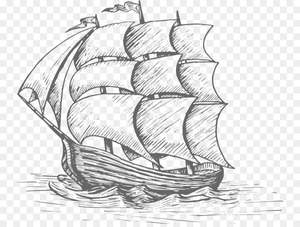 Корабль карандашом