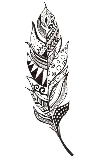 Перо гелевой ручкой