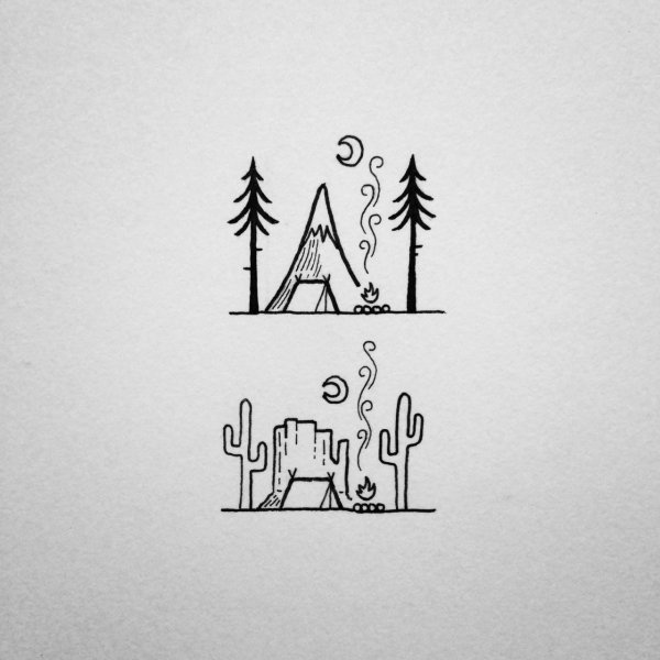 Минимализм карандашом