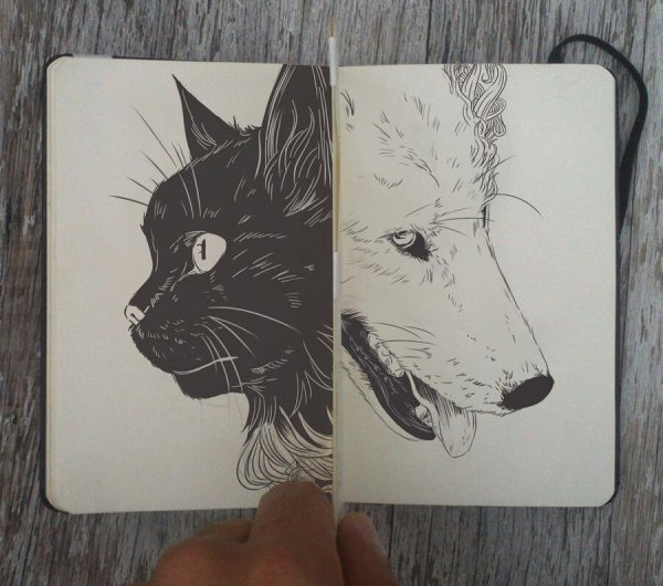 Животные в скетчбуке