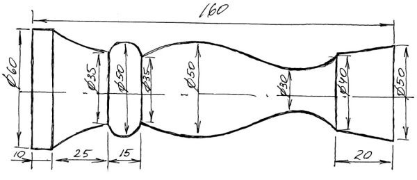 Чертеж подсвечника