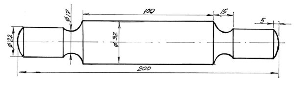 Чертеж скалки на токарном станке