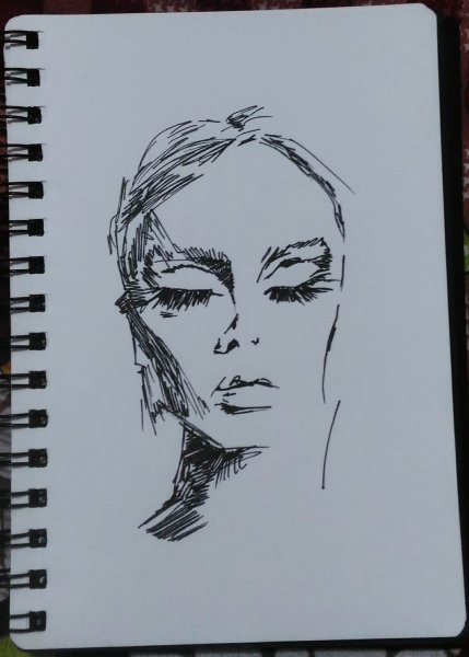 Рисунки чёрной ручкой