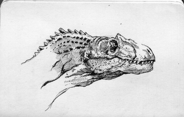 Динозавры гелевой ручкой