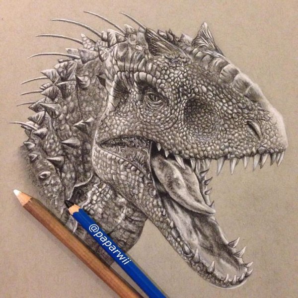 Динозавр Индоминус рекс тату