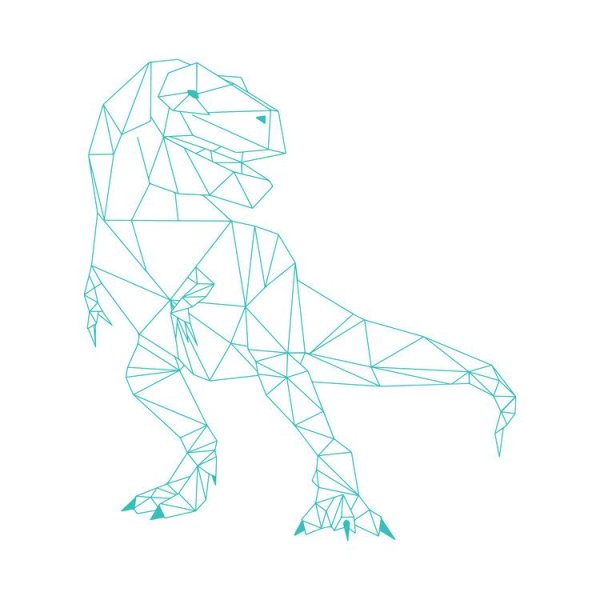 Геометрический эскиз динозавр