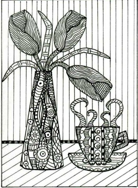 Зентангл натюрморт