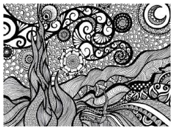 Рисунки карандашом Зентангл