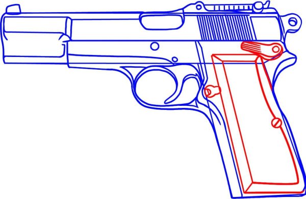 Пистолет зарисовка