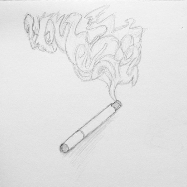 Сигарета рисунок карандашом