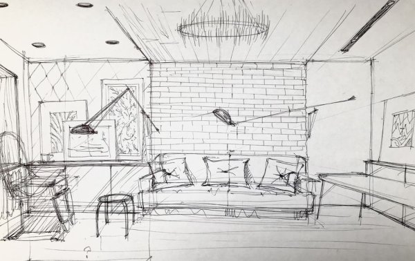 Наброски интерьера
