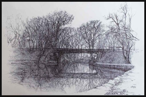 Стилизованный пейзаж Графика