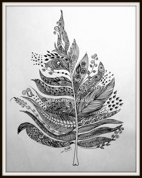 Рисунок листьев карандашом