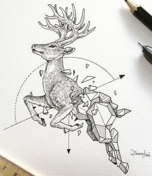 Геометрические тату эскизы Kerby Rosanes