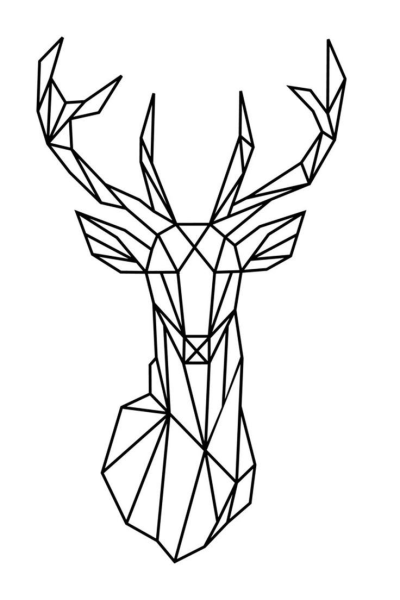 Олень в геометрическом стиле