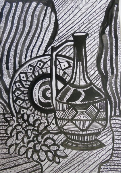 Декоративный натюрморт Графика