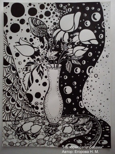 Графика гелевой ручкой