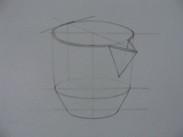 Линейно конструктивное построение кружки