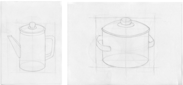 Рисование предметов цилиндрической формы