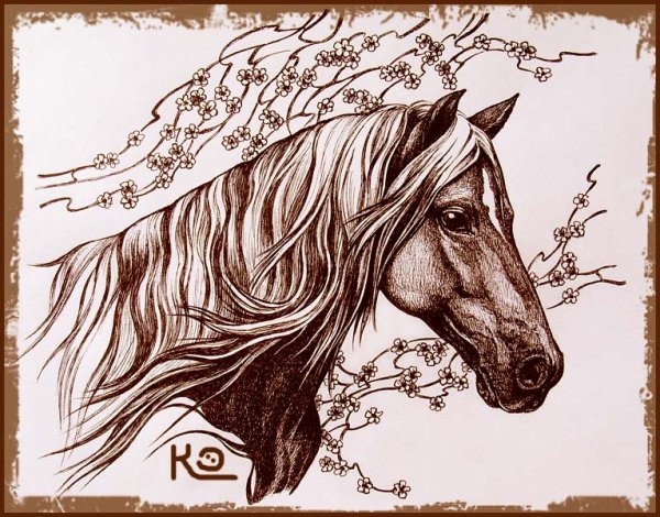 Лошадь Графика