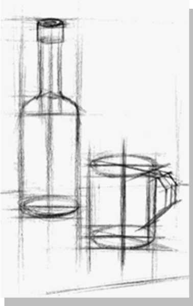 Линейно конструктивное построение кружки