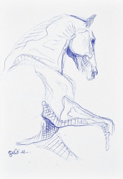 Лошадь ручкой