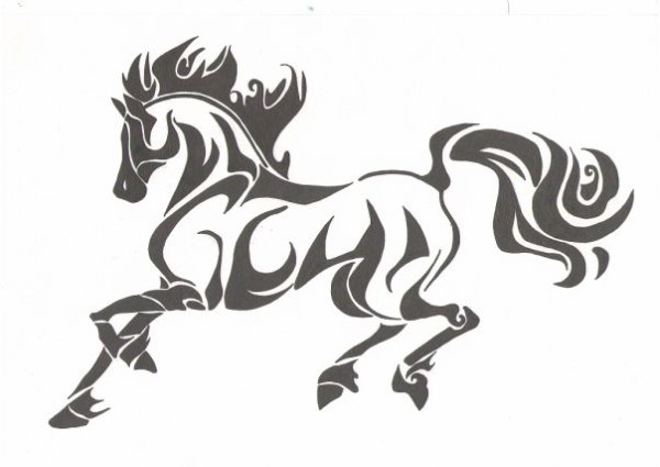 Лошадь ручкой