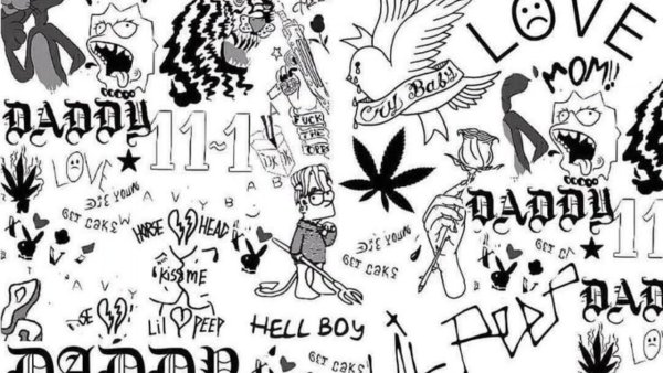 Lil Peep тату эскизы